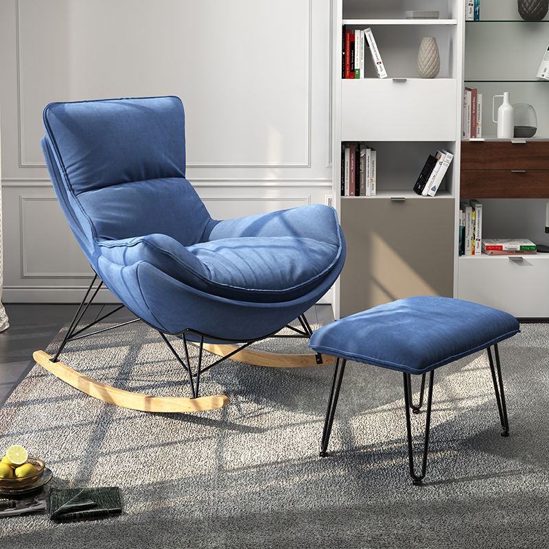 Contemporary Upholstered Rocker Chair Metal Frame Spindle Rocker Chair for Living Room Clearhalo 'Chairs & Seating' 'furn' 'furn_rocking_chairs' 'Furniture' 'Living Room Furniture' 'Rocking Chairs' 'rocking_chairs' 1200x1200_8dc5903c-1f6f-43c4-933f-a188f2bb3e7c