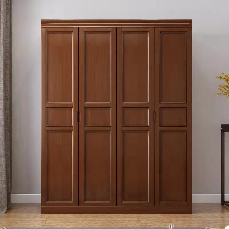 Matte afwerking Kast voor slaapkamer Traditionele rubberwood opbergkast