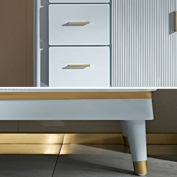 Sideboard in stile glam Sideboard da pranzo in legno con porte per soggiorno