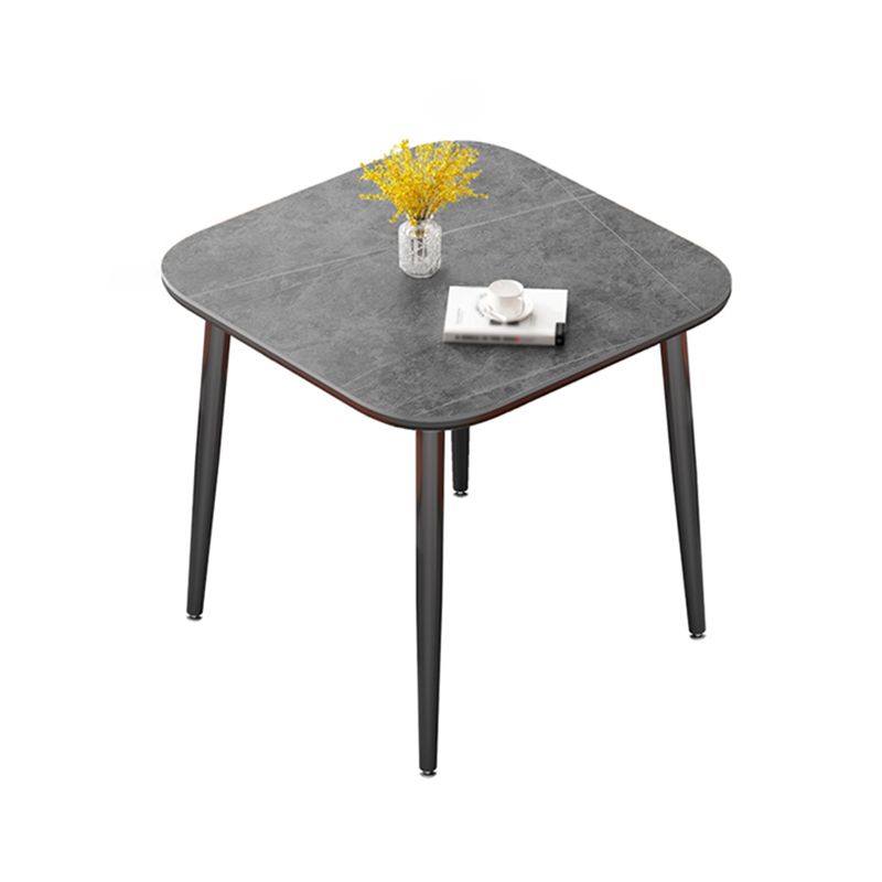 31.5-inch Metal Industrial Dining Table Sintered Stone Top Table with 4 Legs Clearhalo 'Dining Tables & Seating' 'Dining Tables' 'dining_table' 'furn' 'furn_dining_table' 'Furniture' 'furniture_dining_table' 'Kitchen & Dining Furniture' 'kitchen' 'kitchen_dining_table' 1200x1200_8dc828fa-cd1b-4d76-8c27-e1f54f662142