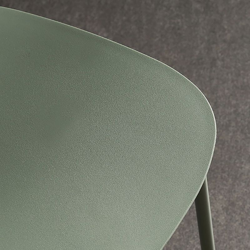 Industrial Armless Kitchen Chair Plastic Open Back Side Indoor Chair with Metal Base Clearhalo 'Dining Chairs' 'Dining Tables & Seating' 'dining_chair' 'furn' 'furn_dining_chair' 'Furniture' 'Kitchen & Dining Furniture' 1200x1200_8dc98ebe-db87-48e3-8b74-48db5823563b