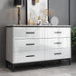 White Marble Buffet/Console Living Room Modern Sideboard Table with Drawers Clearhalo 'buffet_sideboard' 'Buffets & Sideboards' 'furn' 'furn_buffet_sideboard' 'Furniture' 'Kitchen & Dining Furniture' 1200x1200_8dca926b-b5e1-470d-8e23-441a74940cd8