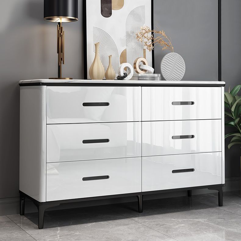 White Marble Buffet/Console Living Room Modern Sideboard Table with Drawers Clearhalo 'buffet_sideboard' 'Buffets & Sideboards' 'furn' 'furn_buffet_sideboard' 'Furniture' 'Kitchen & Dining Furniture' 1200x1200_8dca926b-b5e1-470d-8e23-441a74940cd8