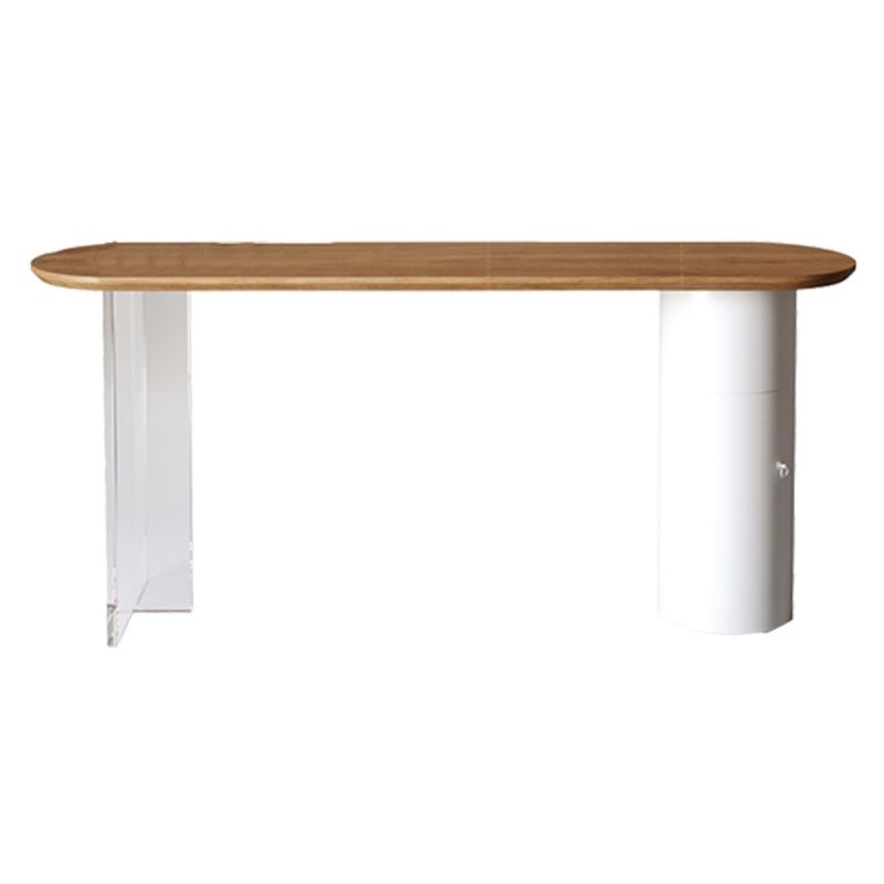 Modern Style Oval Bar Table 1/2/5 Pieces Wood Bar Table Set for Kitchen Clearhalo 'Bar Furniture' 'furn' 'furn_home_bar_bar_sets' 'Furniture' 'Home Bars & Bar Sets' 'home_bar_bar_sets' 'Kitchen & Dining Furniture' 1200x1200_8dcab8d8-92ab-497b-808c-be98f85ce4ce