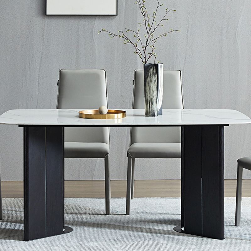 Set da pranzo contemporaneo di rettangolo di pietra 1/5/7 pezzi per la casa