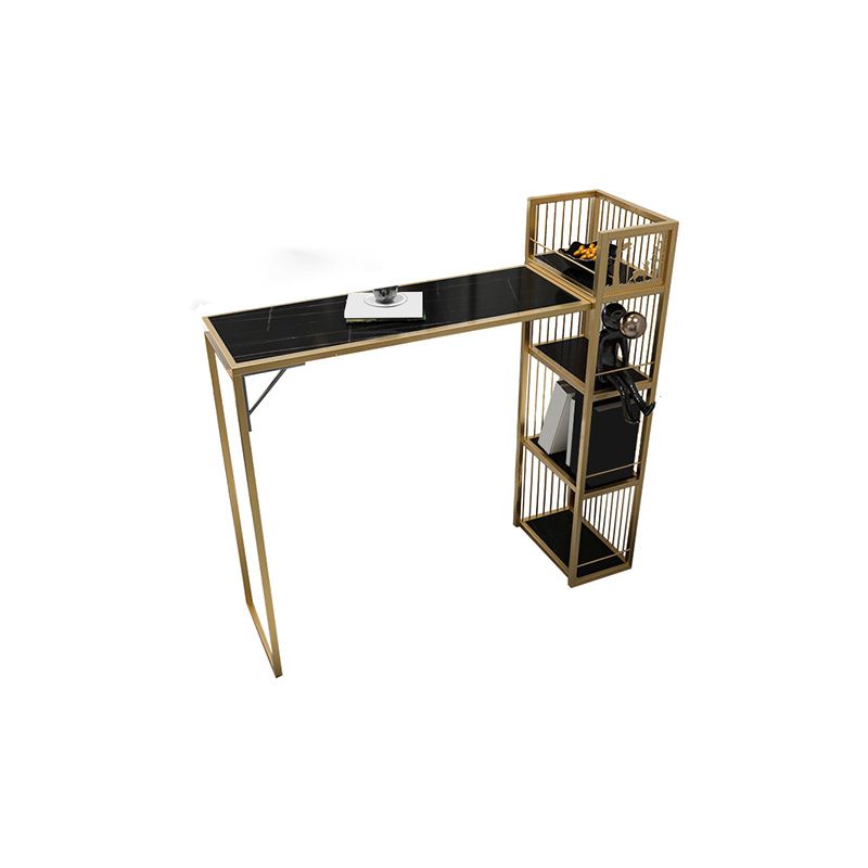 Contemporary Style Rectangle Bar Table Double Pedestal Bar Dining Table for Home Clearhalo 'Bar Furniture' 'Bar Tables' 'bar_tables' 'furn' 'furn_bar_tables' 'Furniture' 'Kitchen & Dining Furniture' 1200x1200_8dcda2c5-4462-44c3-aa25-c650d526a3e4