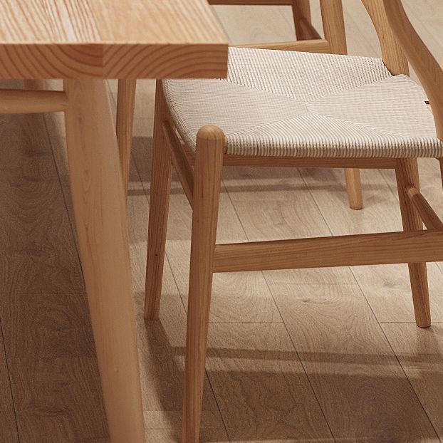 Contemporary Natural Wood Table Ash Rectangle Dining Table with 4 Legs Clearhalo 'Dining Tables & Seating' 'Dining Tables' 'dining_table' 'furn' 'furn_dining_table' 'Furniture' 'furniture_dining_table' 'Kitchen & Dining Furniture' 'kitchen' 'kitchen_dining_table' 1200x1200_8dd131f4-9f0c-45e9-83c5-44d1111ee8d6