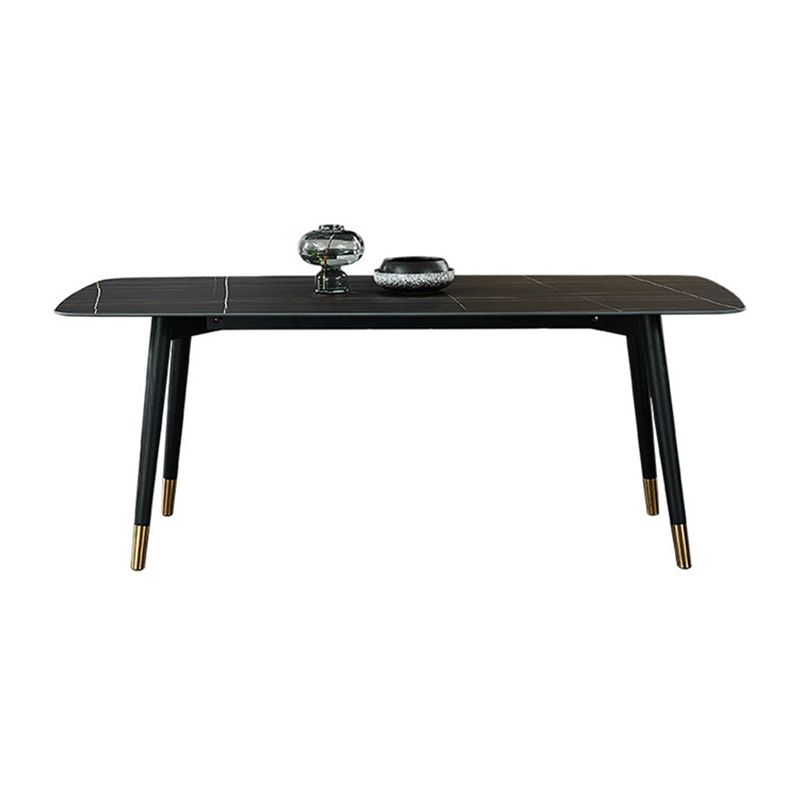 Designer Style Rectangle Dining Set 1/2/5/7 Pieces Sintered Stone Top Wooden Table Set Clearhalo 'Dining Room Sets' 'Dining Tables & Seating' 'dining_room_set' 'furn' 'furn_dining_room_set' 'Furniture' 'Kitchen & Dining Furniture' 1200x1200_8dd1de0f-4bfb-475f-a471-4966587758e8