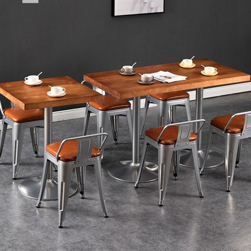 Industrial Dining Set 1/2/3/5 Pcs Kitchen Table and Chairs with Metal Frame Clearhalo 'Dining Room Sets' 'Dining Tables & Seating' 'dining_room_set' 'furn' 'furn_dining_room_set' 'Furniture' 'Kitchen & Dining Furniture' 1200x1200_8dd1fd3c-9ac9-48c5-a6b4-c1d011574caa