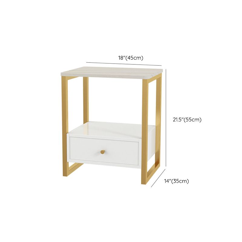 Steinbett Nachttisch Glamakzenttisch Nachttisch für Schlafzimmer