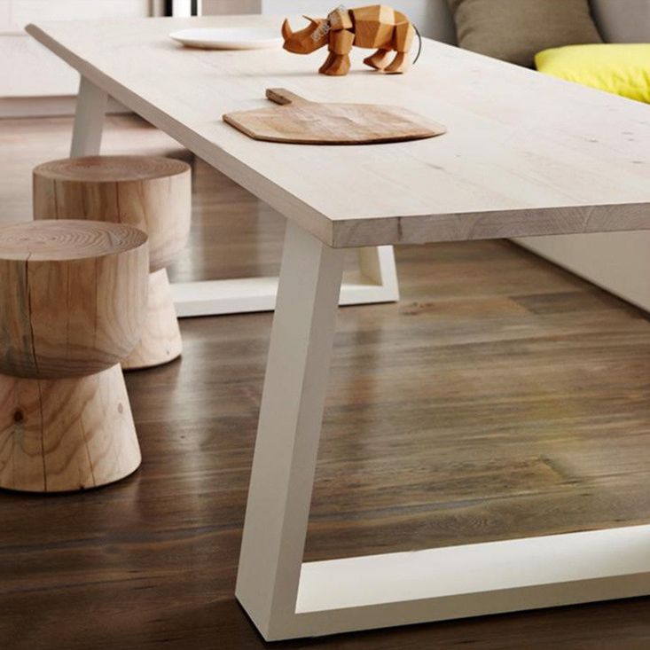 Solid Wood Top Dining Table Rectangle Pine Wood Dining Table with Sled Base Clearhalo ' dining_table' 'Dining Tables & Seating' 'Dining Tables' 'furn' 'furn_dining_table' 'Furniture' 'furniture_dining_table' 'Kitchen & Dining Furniture' 'kitchen&dining_furn' 'kitchen' 'kitchen_dining_table' 1200x1200_8dd54206-4550-420a-848a-5c88ca2e3a48