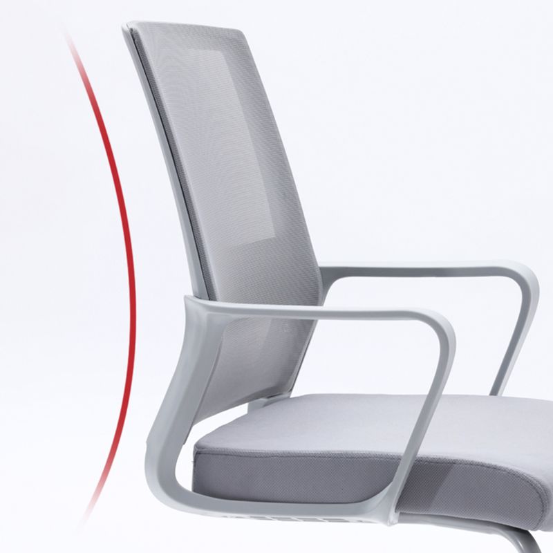 Sedia da ufficio moderna sedia a braccio fisso con schiena traspirante