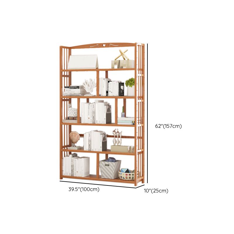 Contemporary Bookcase Open Shelf Bamboo Vertical Shelf Bookcase Clearhalo 'Bookcases' 'furn' 'furn_bookcases' 'Furniture' 'Office Furniture' 1200x1200_8dd728d0-a676-4957-8777-35cf604c05ce