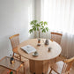 Oak Wood Round Dining Table Kitchen Table in Nature with Wooden Pedestal Clearhalo ' dining_table' 'Dining Tables & Seating' 'Dining Tables' 'furn' 'furn_dining_table' 'Furniture' 'furniture_dining_table' 'Kitchen & Dining Furniture' 'kitchen&dining_furn' 'kitchen' 'kitchen_dining_table' 1200x1200_8dd85be4-92ab-47be-adc3-09c60c1cfb5c