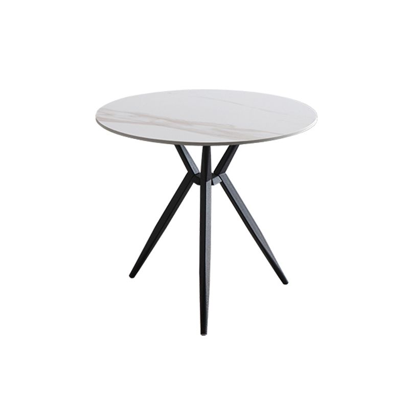 Modern Style Round Dining Table Sintered Stone Table with Metal Base for Home Use Clearhalo ' dining_table' 'Dining Tables & Seating' 'Dining Tables' 'furn' 'furn_dining_table' 'Furniture' 'furniture_dining_table' 'Kitchen & Dining Furniture' 'kitchen&dining_furn' 'kitchen' 'kitchen_dining_table' 1200x1200_8ddabf80-c9c4-4eb9-9988-1fbfcadb22f2