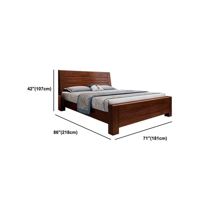 84.65 inch Wide Traditional Panel Bed Walnut Bed with Headboard Clearhalo 'Bedroom Furniture' 'Beds' 'furn' 'furn_beds' 'Furniture' 1200x1200_8ddcf932-a09f-4712-af79-4c72c8b0d66c