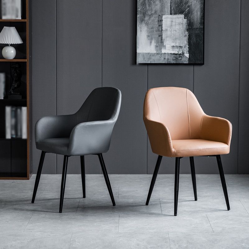 Contemporary Metal Dining Room Chairs Upholstered Armchair for Restaurant Use Clearhalo ' kitchen&dining_furn' 'Dining Chairs' 'Dining Tables & Seating' 'dining_chair' 'furn' 'furn_dining_chair' 'Furniture' 'furniture_dining_chair' 'Kitchen & Dining Furniture' 'kitchen' 1200x1200_8ddf3943-0a11-48e8-89e3-2fdb65d92069