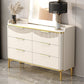 Glam Stone Chest Bedroom Storage Chest in White with Metal Legs Clearhalo 'Bedroom Furniture' 'Dressers & Chests' 'dressers_chests' 'furn' 'furn_dressers_chests' 'Furniture' 1200x1200_8de00232-2654-4541-a3ce-3974b85c8027