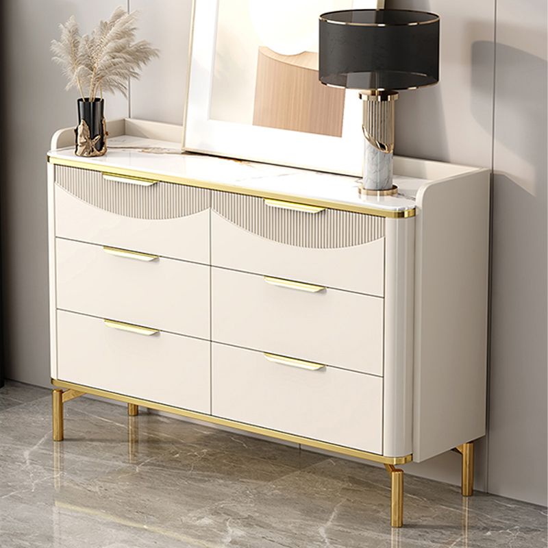 Glam Stone Chest Bedroom Storage Chest in White with Metal Legs Clearhalo 'Bedroom Furniture' 'Dressers & Chests' 'dressers_chests' 'furn' 'furn_dressers_chests' 'Furniture' 1200x1200_8de00232-2654-4541-a3ce-3974b85c8027