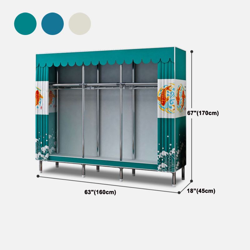 Moderner Kleiderschrank Armoire Aluminiumlegierung Rahmen Kleiderschrank für Zuhause