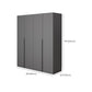Modern Gray Storage Cabinet with Hinged Doors Faux Wood Cabinet for Bedroom