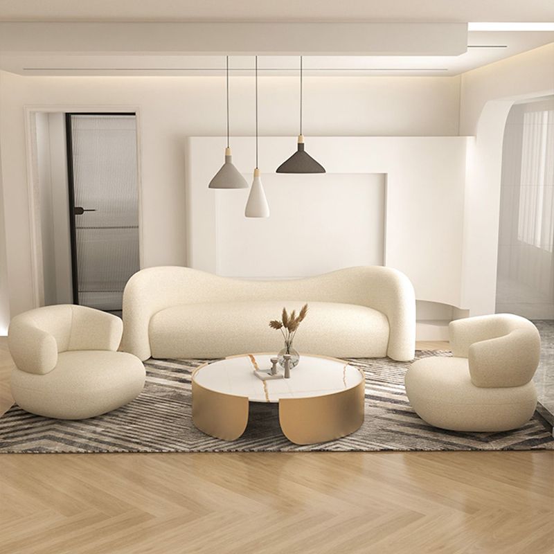 Zeitgenössischer Kamel -Back -Standardsofa Stofftuxedo Armsofa