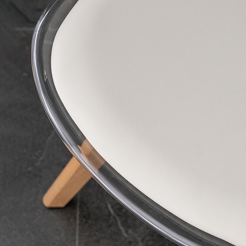 Scandinavian Style Leather Dining Chairs Solid Back Chairs with Wooden Legs Clearhalo ' kitchen&dining_furn' 'Dining Chairs' 'Dining Tables & Seating' 'dining_chair' 'Furniture' 'furniture_dining_chair' 'Kitchen & Dining Furniture' 'kitchen' 1200x1200_8de50efa-dfc9-49db-a8be-87f62a1bc591