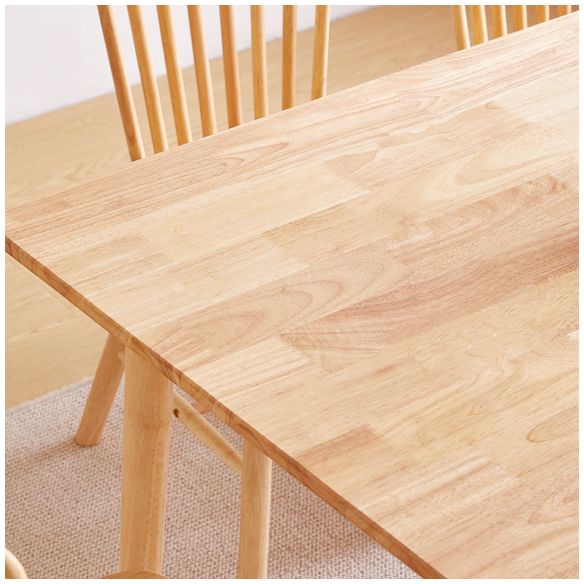 Rectangle Wood Color Dining Table Solid Wood Table Contemporary with 4 Legs Clearhalo ' dining_table' 'Dining Tables & Seating' 'Dining Tables' 'furn' 'furn_dining_table' 'Furniture' 'furniture_dining_table' 'Kitchen & Dining Furniture' 'kitchen&dining_furn' 'kitchen' 'kitchen_dining_table' 1200x1200_8de58016-d710-4ddb-b852-536c7e3f7653
