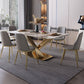 Luxury 1/2/5/7 Pieces Grey Dining Set Sintered Stone Dining Table Set with Leather Chairs Clearhalo 'Dining Room Sets' 'Dining Tables & Seating' 'dining_room_set' 'furn' 'furn_dining_room_set' 'Furniture' 'furniture_dining_room_set' 'Kitchen & Dining Furniture' 'kitchen&dining_furn' 'kitchen' 1200x1200_8de5ed1a-e3b2-435e-a3af-12f4947533b6