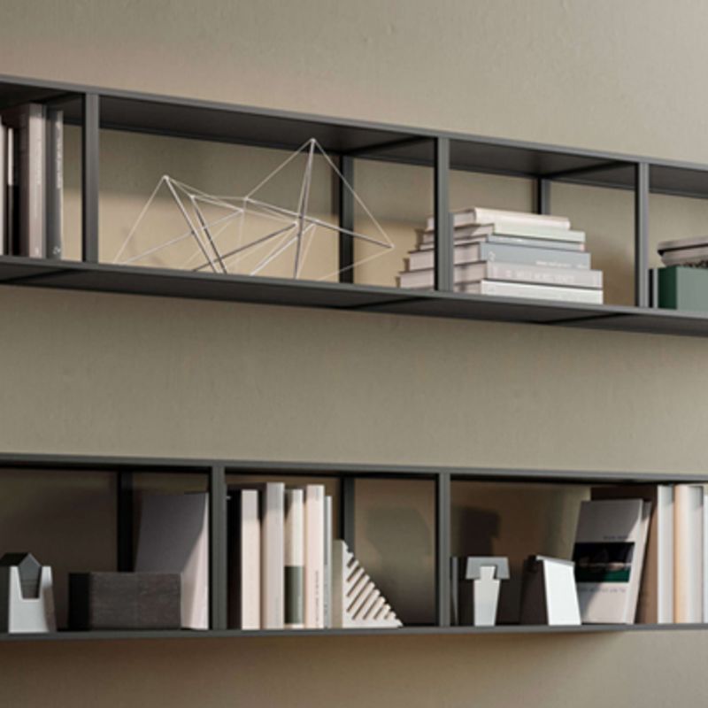 Wall Mounted Metal Bookshelf Modern Floating Bookcase with 1 Shelf Clearhalo 'Bookcases' 'furn' 'furn_bookcases' 'Furniture' 'Office Furniture' 1200x1200_8de66967-009a-41d8-86d7-3908998f462a