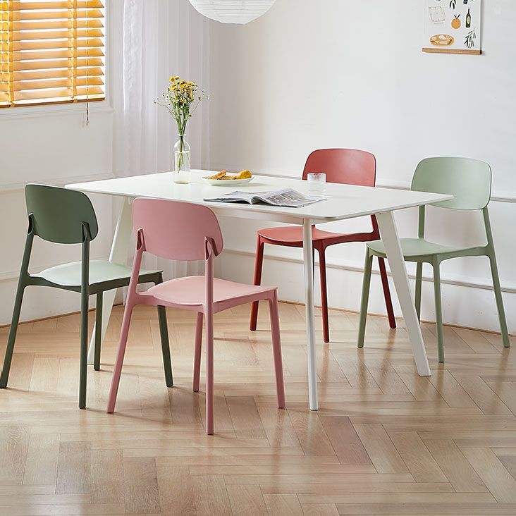 Modern Stackable Open Back Side Chair Plastic Matte Finish Dining Chair Clearhalo ' kitchen&dining_furn' 'Dining Chairs' 'Dining Tables & Seating' 'dining_chair' 'furn' 'furn_dining_chair' 'Furniture' 'furniture_dining_chair' 'Kitchen & Dining Furniture' 'kitchen' 1200x1200_8de6b5e2-fd7f-4e1a-8578-c6d278d2f26f