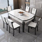 Ensemble de Table à manger pliable avec plateau en pierre, pour la maison, ensemble de Dinette moderne, 1/7 pièces