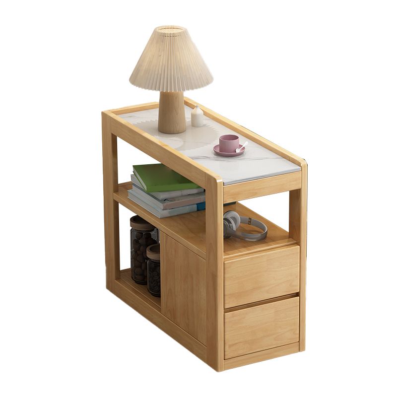 Solid Wood Accent Side Table 4 Legs with Storage Living Room Rectangular Clearhalo 'Coffee & Accent Tables' 'End & Side Tables' 'end_side_tables' 'furn' 'furn_end_side_tables' 'Furniture' 'Living Room Furniture' 1200x1200_8de982e0-17ef-4db1-a4ad-798c7b56fa78