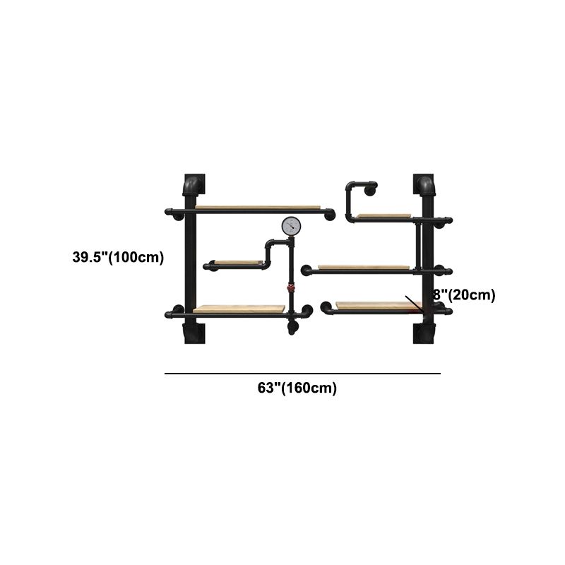 Metal Floating Bookcase Industrial Style Wall Mounted Closed Back Shelf Clearhalo 'Bookcases' 'furn' 'furn_bookcases' 'Furniture' 'furniture_bookcases' 'kitchen' 'kitchen_bookcases' 'Living Room Furniture' 'Office Furniture' 1200x1200_8deb483f-4db4-4e70-8311-2c3ad290e757