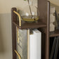Wooden Open Back Bookshelf Standard Contemporary Bookcase with Shelves