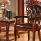 Upholstered Victorian Dining Armchairs Tufted Arm Chairs with Wood Legs (Set of 2) Clearhalo ' kitchen&dining_furn' 'Dining Chairs' 'Dining Tables & Seating' 'dining_chair' 'furn' 'furn_dining_chair' 'Furniture' 'furniture_dining_chair' 'Kitchen & Dining Furniture' 'kitchen' 1200x1200_8decd918-e03a-45c1-bae2-9ae3cd4e3865