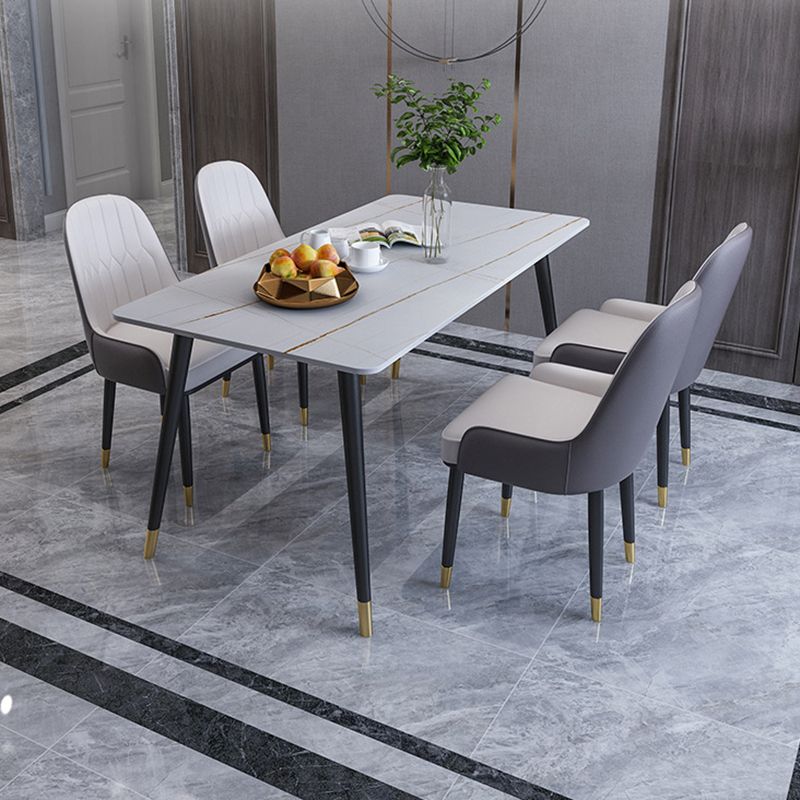 Modern Matte Finish Stone Dining Table Rectangle Dining Table Clearhalo ' dining_table' 'Dining Tables & Seating' 'Dining Tables' 'furn' 'furn_dining_table' 'Furniture' 'furniture_dining_table' 'Kitchen & Dining Furniture' 'kitchen&dining_furn' 'kitchen' 'kitchen_dining_table' 1200x1200_8dede40a-afa0-40da-a251-369eb6b4bd8d