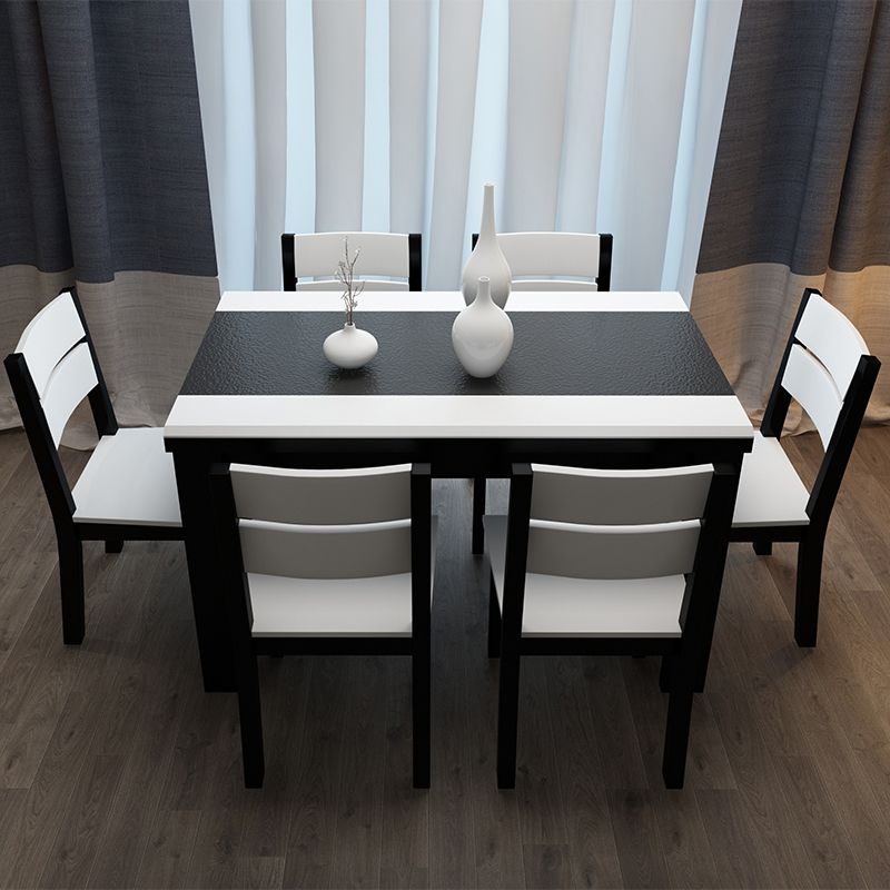 Mesa de comedor de piedra industrial de las piernas del rectángulo 4 de la mesa de cena de la cocina
