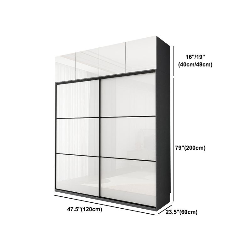 Sliding Engineered Wood Wardrobe Closet Modern Wardrobe Armoire Clearhalo 'Armoires & Wardrobes' 'armoires_wardrobes' 'Bedroom Furniture' 'furn' 'furn_armoires_wardrobes' 'Furniture' 1200x1200_8dee6f7a-583a-498b-958b-f15607e5408f