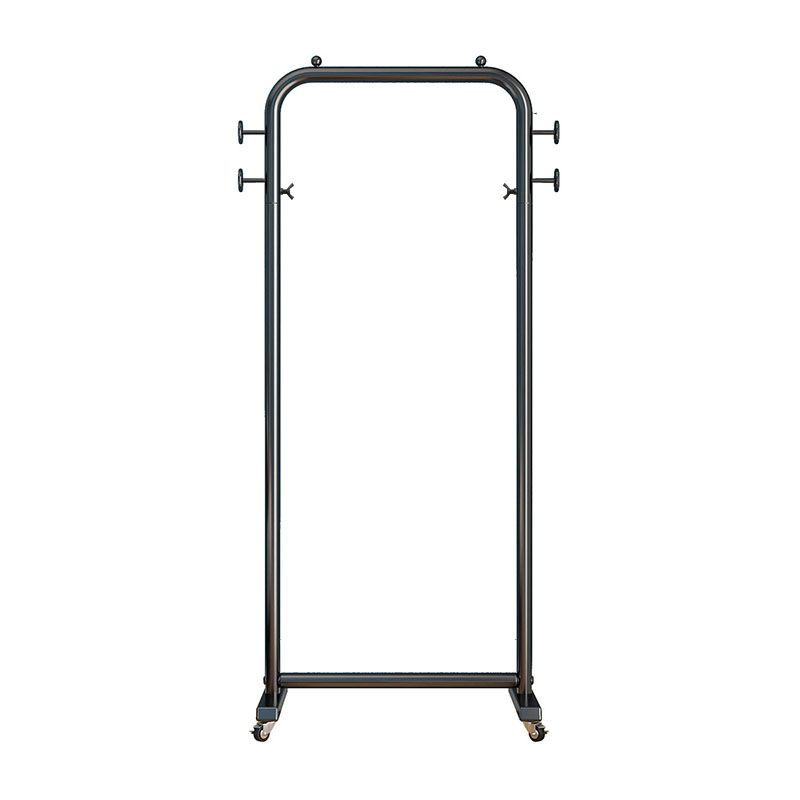 Modern Coat Rack Metal Hanging Rail and 4 Hooks Entry Hall Tree Clearhalo 'Entry & Mudroom Furniture' 'furn' 'furn_hall_tree_coat_racks' 'Furniture' 'Hall Trees & Coat Racks' 'hall_tree_coat_racks' 1200x1200_8def03c6-6b47-4c0b-91a5-f47b2ce4395f