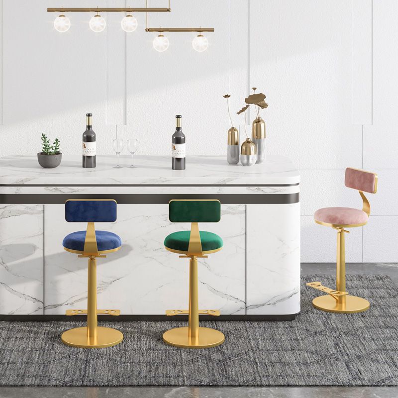 Indoor Footrest Counter Chair Adjustable Height Metal Swivel Counter Bar Stool Clearhalo 'Bar Furniture' 'Bar Stools' 'bar_stools' 'furn' 'furn_bar_stools' 'Furniture' 'furniture_bar_stools' 'Kitchen & Dining Furniture' 1200x1200_8def7af4-173f-4881-8fdf-ea2c69743acc
