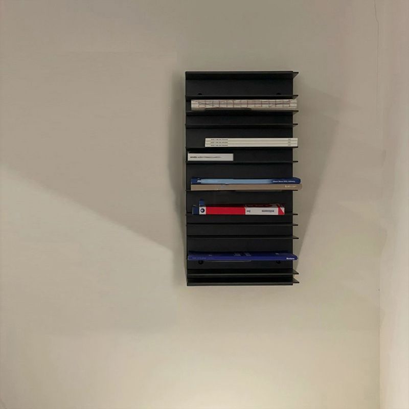 Industriële metalen boekenkast zwevende back -boekenplank met planken