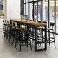 Industrial 1/7/12 Pieces Bar Table Set Rectangle Pine Wood Counter Table with High Stools Clearhalo 'Bar Furniture' 'furn' 'furn_home_bar_bar_sets' 'Furniture' 'Home Bars & Bar Sets' 'home_bar_bar_sets' 'Kitchen & Dining Furniture' 1200x1200_8df0e199-6ced-44ca-a1e9-007b6d475ee8