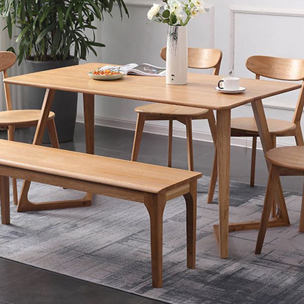 Rectangle White Oak Solid Wood Table Modern Dining Table Double Pedestal for Restaurant Clearhalo ' dining_table' 'Dining Tables & Seating' 'Dining Tables' 'furn' 'furn_dining_table' 'Furniture' 'furniture_dining_table' 'Kitchen & Dining Furniture' 'kitchen&dining_furn' 'kitchen' 'kitchen_dining_table' 1200x1200_8df12dbd-6a04-463a-90af-fd89e5f82152