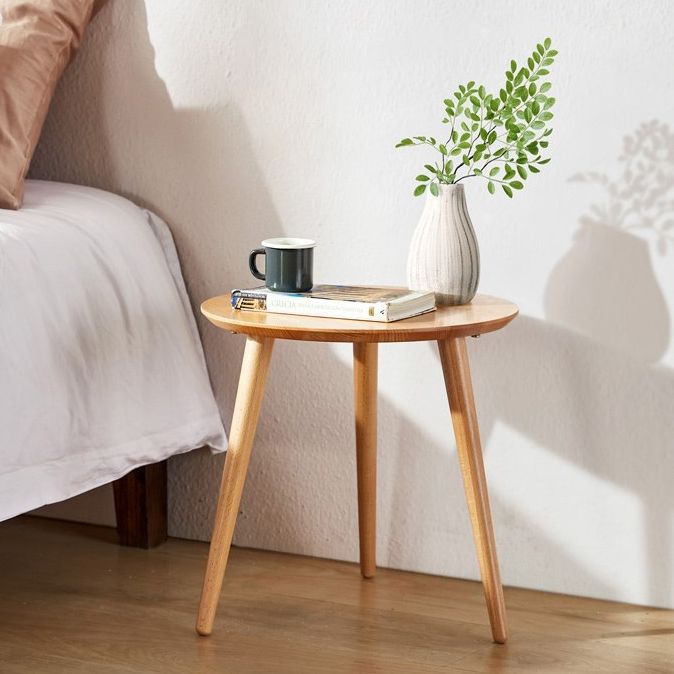 Contemporary Wood 3 Legs Round Living Room Accent Side Table Clearhalo 'Coffee & Accent Tables' 'End & Side Tables' 'end_side_tables' 'furn' 'furn_end_side_tables' 'Furniture' 'Living Room Furniture' 1200x1200_8df79fcc-819d-4e35-981a-59a00c8df141