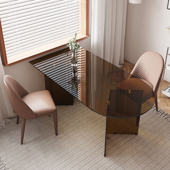 Table à manger en verre trempé