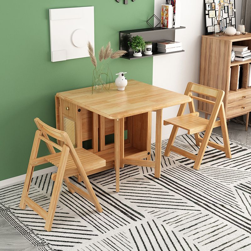 Mid-Century Dining Table Rectangle Solid Wood Drop-Leaf Dining Table for Home Use Clearhalo ' dining_table' 'Dining Tables & Seating' 'Dining Tables' 'furn' 'furn_dining_table' 'Furniture' 'furniture_dining_table' 'Kitchen & Dining Furniture' 'kitchen&dining_furn' 'kitchen' 'kitchen_dining_table' 1200x1200_8dfbf61d-4c5d-40fa-ba34-8efd712761c1