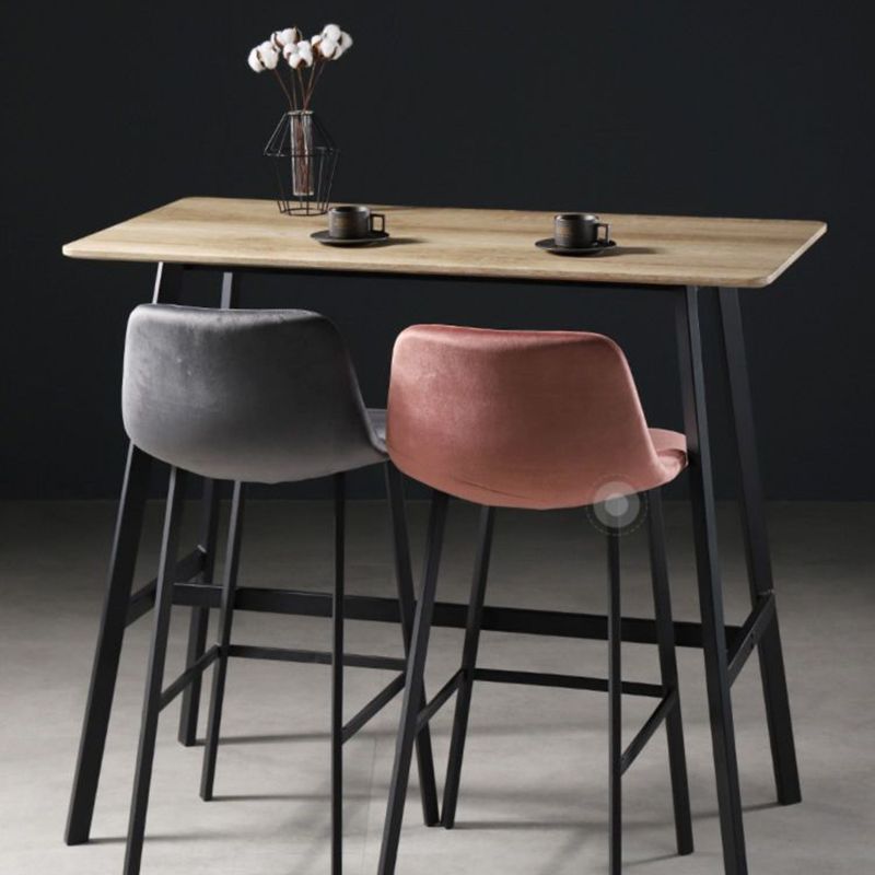 Tavolo da pub in stile industriale Top Bistro rettangolo con telaio metallico