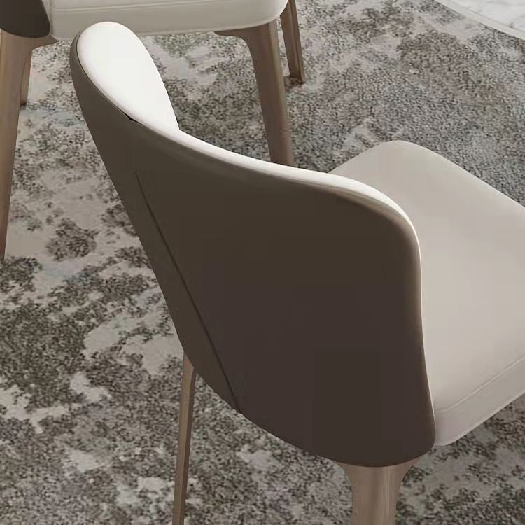 Scandinavian Luxury Armless Solid Back Chairs Leather Dining Chairs for Kitchen Clearhalo ' kitchen&dining_furn' 'Dining Chairs' 'Dining Tables & Seating' 'dining_chair' 'furn' 'furn_dining_chair' 'Furniture' 'furniture_dining_chair' 'Kitchen & Dining Furniture' 'kitchen' 1200x1200_8dfe7979-779c-4a75-8957-875f78b85a41
