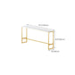 Glam Pub Table Faux Marble Bar Height Rectangle Bar Table for Indoor Clearhalo 'Bar Furniture' 'Bar Tables' 'bar_tables' 'furn' 'furn_bar_tables' 'Furniture' 'Kitchen & Dining Furniture' 1200x1200_8dfe9b8d-bdf7-454d-bcdb-5b10ce89cf4d